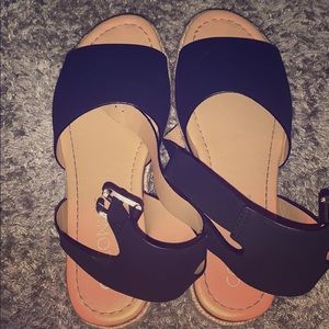 black sandals